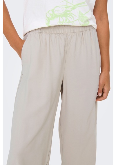 Only Onlaris Regular Fit Normal Bel Geniş Paça Pantolon Bayan Pantolon 15337956 Taş