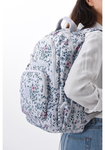 8861 Unisex Klınkır Maymunlu Günlük Ve Okul Sırt Çantası Beyaz - Mavi