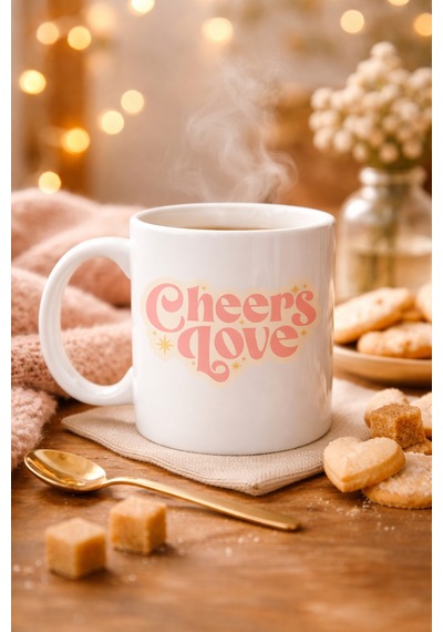 Cheers Love Kupa Model 31 - Sevimli Tasarım, Sıcacık Kahve Keyfi - Özel Tasarım Porselen Kupa Diğer