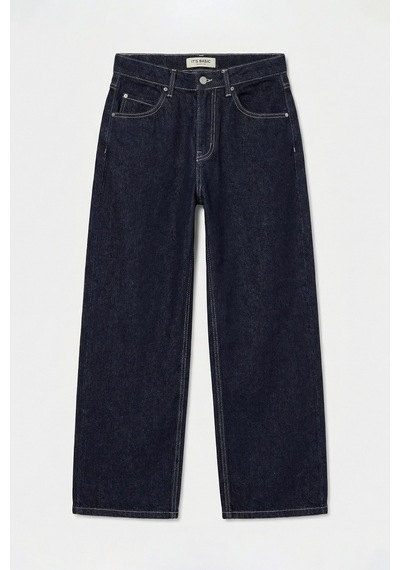 Itsbasic Kadın İndigo Selvedge 7s6-50 Baggy Low Rise Fit Tokyo %100 Koton Denim Jean