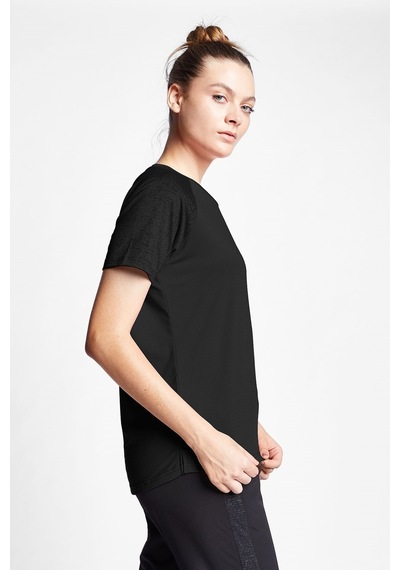 Lescon Kadın Koşu Kısa Kollu T-shirt 24b-2015 Siyah