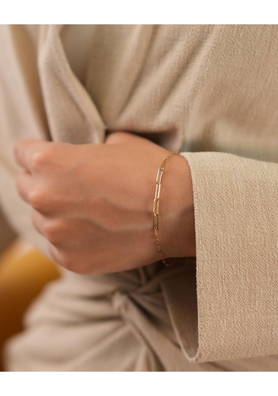 Debora Jewelry 14 Ayar Altın Ataç Model Zincir Bileklik