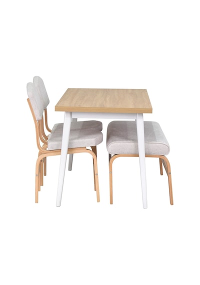 Vilinze Ege Sandalye Ve Bank Avanos Ahşap Mdf Mutfak Masası Takımı - 70x120 Cm Kırık Beyaz Vilinze Ege Sandalye Ve Bank Avanos Ahşap Mdf Mutfak Masası Takımı - 70x120 Cm Kırık Beyaz