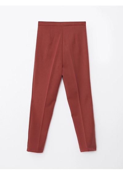 LC Waikiki Lcwaıkıkı Classic Bordo Kadın Standart Fit Düz Pantolon Bordeaux