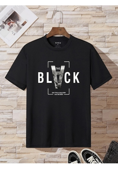 Flood Of Style Unisex Oversize %100 Pamuk Blackk Baskılı Siyah