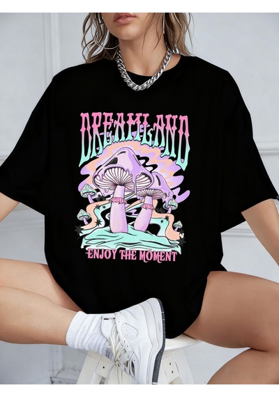 Noıssey Urban Pop Graphic Kadın Tişört Koleksiyonukod 5580 Siyah