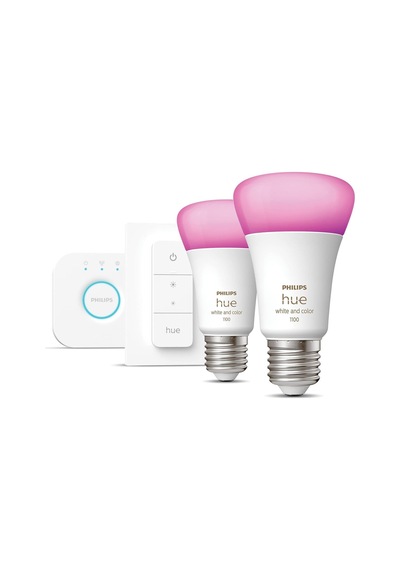 Akıllı Aydınlatma Led Ampul Başlangıç Kiti, 2'li E27 Ampul , Köprü Ve Dimmer Set, Beyaz Ve Renkli Diğer