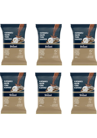 Shazel Kaymaklı Hazır Türk Kahvesi 100 Gr X 6 Adet Öğütülmüş
