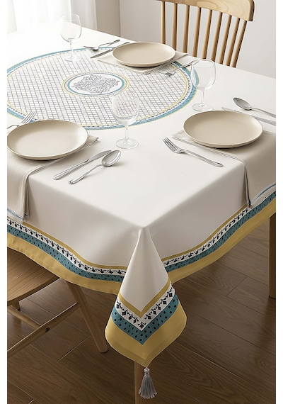Safran Luxe Mutfak & Yemek Masası Örtüsü 150x250 Cm Çok Renkli
