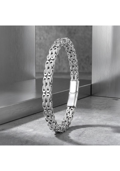 Premium Çiftli 4mm Kral Model Çelik Zincir Erkek Bileklik Çelik Kilitli 31835b2d4 - 21 Cm Gümüş