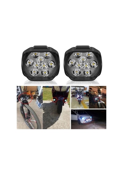 Motosiklet Sis Far 9 Led Sis Drl Lamba Scooter Atv Motosiklet 2 Adet Oto Çizgi