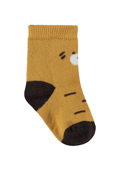 Civil Baby Face Animal 3'lü 6- Bebek Erkek Çorap Set - Standart