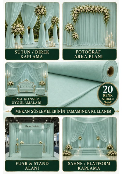 Süsleme Kumaşı 10 Metre Düğün, Davet, Organizasyon Ve Parti Süslemeleri İçin Dekoratif Kumaş Turkuaz Turkuaz Süsleme Kumaşı 10 Metre Düğün, Davet, Organizasyon Ve Parti Süslemeleri İçin Dekoratif Kumaş Turkuaz Turkuaz