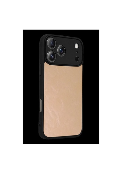 Apple iPhone Uyumlu - 17 Pro Aras Deri Kapak - Pudra