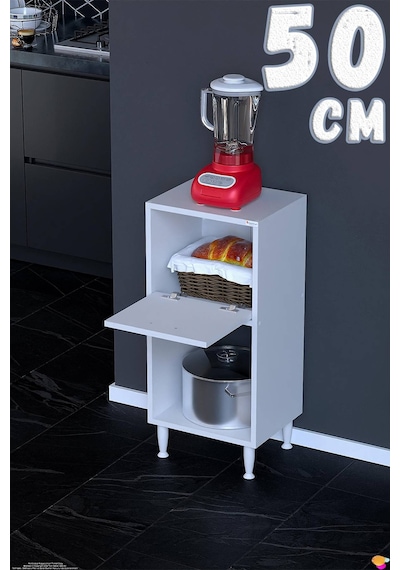 Nova Çok Amaçlı Mutfak Modülü 50x87x32 Cm Kiler Dolabı Ekmeklik Ve Mutfak Düzenleyici Beyaz Nova Çok Amaçlı Mutfak Modülü 50x87x32 Cm Kiler Dolabı Ekmeklik Ve Mutfak Düzenleyici Beyaz