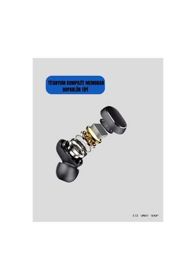 Myceshop Kablosuz Kulak İçi Bluetooth Kulaklık Stereo Dokunmatik 183509 Kontrollü Kulaklık Renkli
