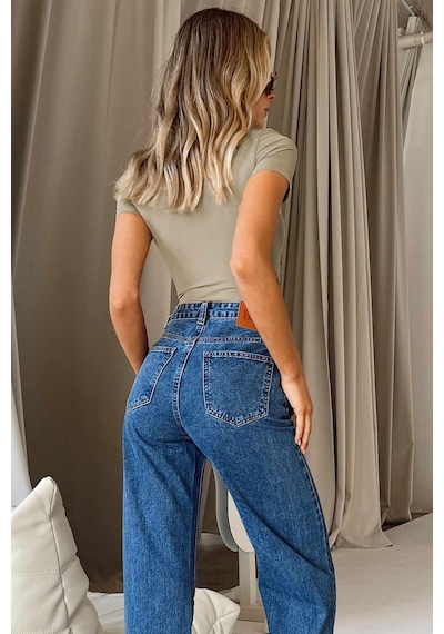 Madmext Bej Bisiklet Yaka Basic Kadın Tişört Mg1725-bej Bej