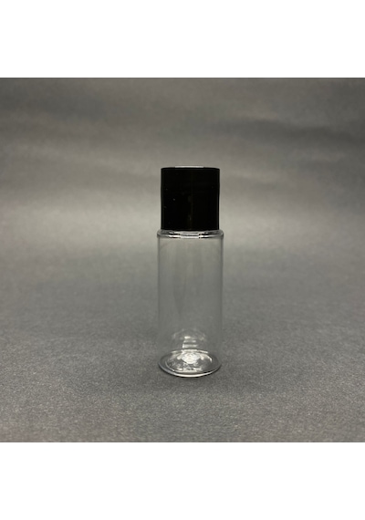 15 Cc Şeffaf Pet Şişe - Siyah Sızdırmaz Kapaklı - 15 Ml Buklet Şi