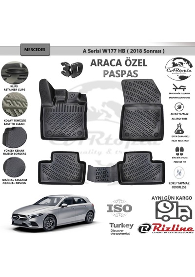Mercedes A Serisi W177 / 2018 Sonrası / Siyah / Rizline