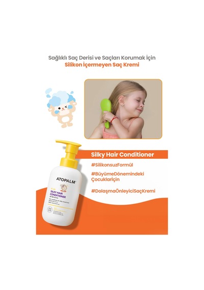Çocuklar İçin Dolaşma Önleyici Nemlendirici Saç Kremi Atopalm Silky Hair Conditioner Kids