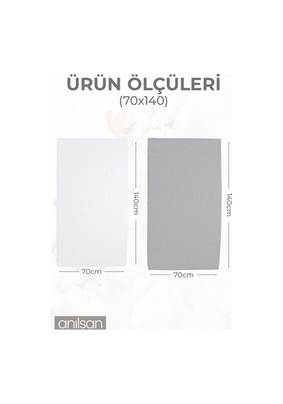 4'lu Gri-beyaz Banyo Havlusu - 70x140 Cm, 490 Gr, %100pamuk, Spa Ve Otel Havlusu, Günlük Kullanıma Uygun Beyaz - Gri