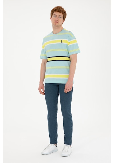 U.S. Polo Assn. Erkek Comfort Fit Bisiklet Yaka Mint Tişört 50287038-VR090