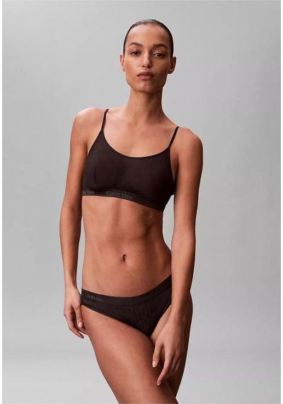 Calvin Klein Kadın Slim Fit Dokuma Kumaş Mini Siyah Büstiyer-14730