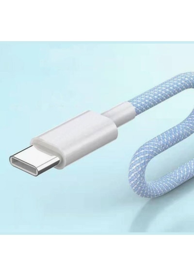Hızlı Şarj Kablosu 15/15 Pro Type-c To Type-c Hasır Örgü 1 Metre Hızlı Şarj Kablosu 1 Adet