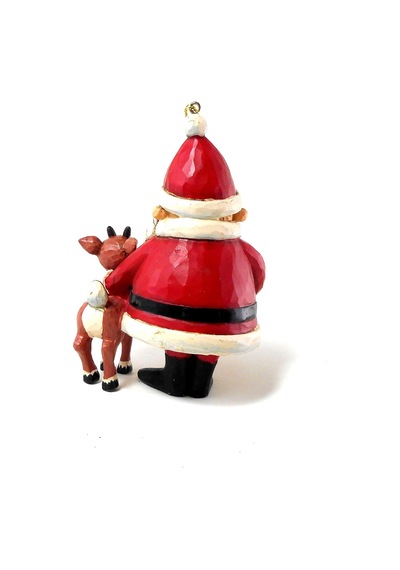 Lexroo Rudolph Traditions Von Jim Shore Santa Und Rudolph 50. Ann Ornament 4,25 İn Standart