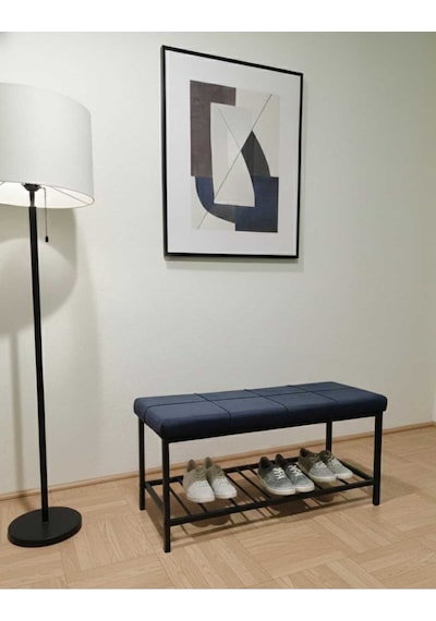 Özcan Metal Metal Ayaklı Raflı Bench Puf Bank Antre Mutfak Salon Yatak Odası Puf Bank 105 40 Lacivert Özcan Metal Metal Ayaklı Raflı Bench Puf Bank Antre Mutfak Salon Yatak Odası Puf Bank 105 40 Lacivert