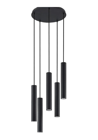 Mylights Panasanıc Ampullü Beşli Led Avize Gu 10 Duylu Led Ampul Günışığı Ürün Içınde Cıkmaktadır Siyah