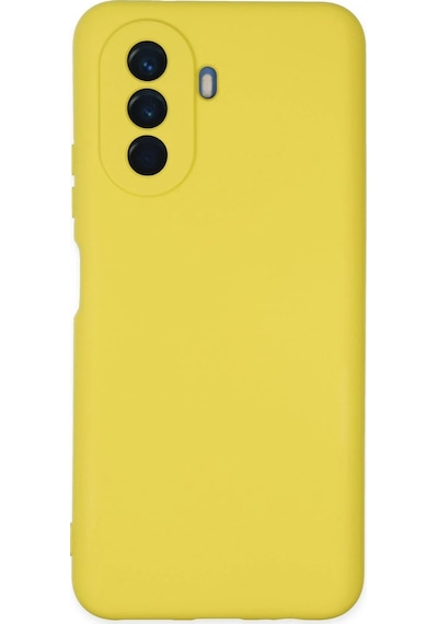 Uray Store Huawei Nova Y70 Kılıf Nano İçi Kadife Silikon - Sarı