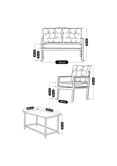 Ard & Garden Kavacık 211 Sehpalı Antrasit Fermuarlı Bahçe Balkon Takımı, Cafe, Salon - Metal Kanepe Koltuk Takımı Antrasit Ard & Garden Kavacık 211 Sehpalı Antrasit Fermuarlı Bahçe Balkon Takımı, Cafe, Salon - Metal Kanepe Koltuk Takımı Antrasit