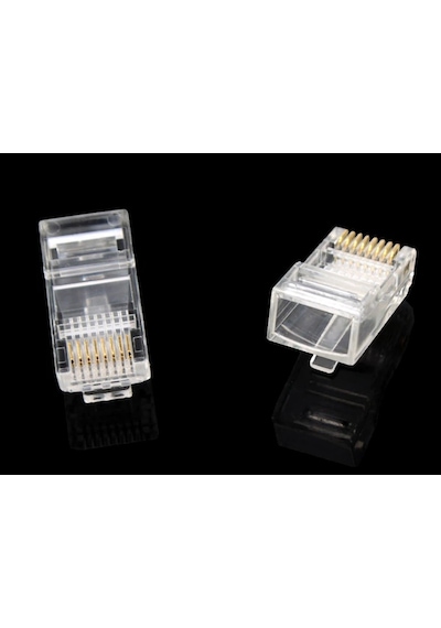 Rj45 Konnektör 100 Adet Network Konnektör Cat5 Jak Jack İnternet