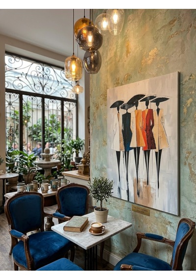 Tablo 60x90 Cm Büyük Boy Kafe Ve Salon Hediyelik Duvar Aksesuarı 1. Model