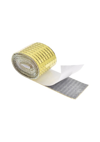 Dekor Bant Yapışkanlı Şık Altun Renk Aynalı Mozaik Taşlı 4cm X 1m Uzunluğunda Dekor Bandı