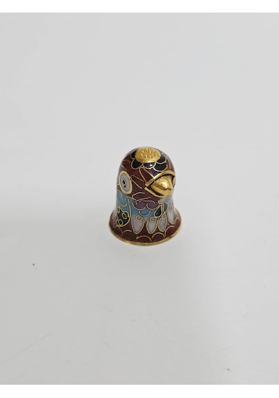 Antika Cloisonne Emaye Yüksük 25x20,50mm 066