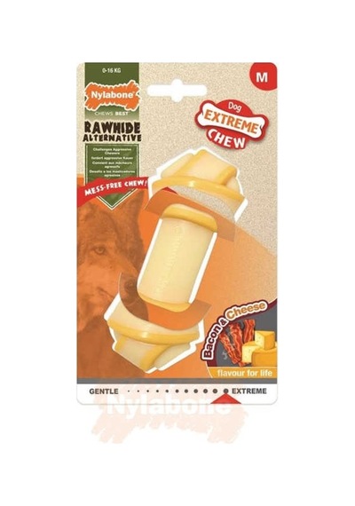 Nylabone Domuz Pastırması ve Peynir Aromalı Köpek Çiğneme Kemiği M