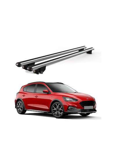 Kanca Ford Focus Active 2018 Ve Sonrası Uyumlu Gri Kilitli Ara Atkı 110cm Port Bagaj Tavan Barı