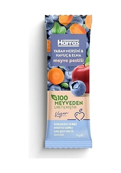 Harras Vegan Yaban Mersinli Meyve Pestili X 10 14 G