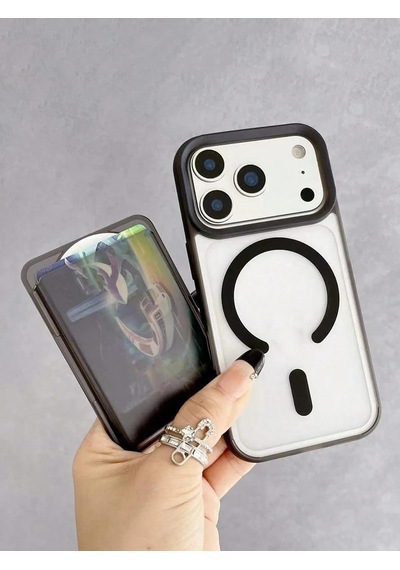 İphone İçin Magsafe İle Uyumlu Transparan Kart, Manyetik Kartlık, Süper Yapışma Ve Sağlam Tutuş, Kompakt Ve Şık Taşeffafm Şeffaf