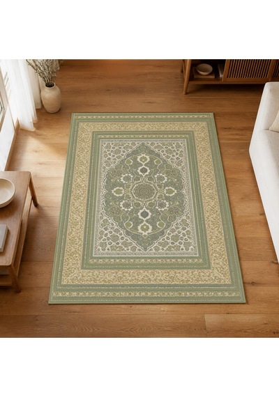 Kartela Halı Vina Halı Jüt Taban Dokuma Halı Adaçayı Yeşili - 60 X 90 Cm