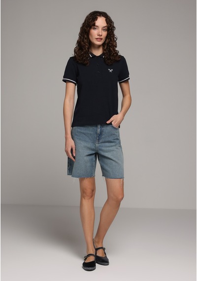 Colin's Colins Regular Fit Polo Yaka Nakışlı Kadın Lacivert Kısa Kol Tişört Cl1080075 Q1.v2 Nav Colin's Colins Regular Fit Polo Yaka Nakışlı Kadın Lacivert Kısa Kol Tişört Cl1080075 Q1.v2 Nav