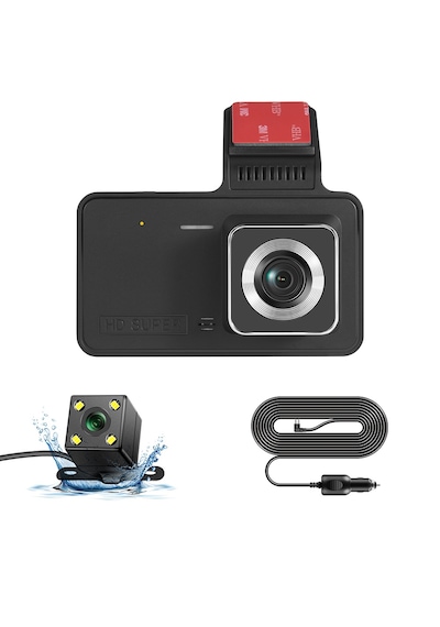 Çift Kameralı Araç Kamerası - Full Hd 1080p, 4.0 Geniş Ekranlı Dash Cam