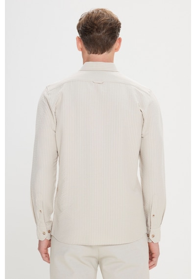 AC&Co / Altınyıldız Classics Erkek Bej Slim Fit Dar Kesim Düğmeli Yaka %100 Pamuk Gömlek Bej AC&Co / Altınyıldız Classics Erkek Bej Slim Fit Dar Kesim Düğmeli Yaka %100 Pamuk Gömlek Bej