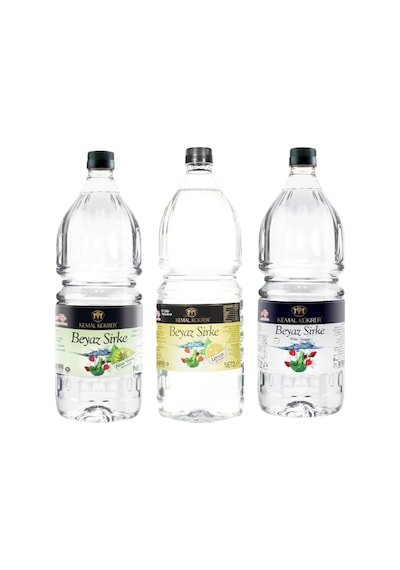 Kemal Kükrer Beyaz Sirke 2 L Klasik, Limonlu, Aloe Veralı 3 Lü Paket