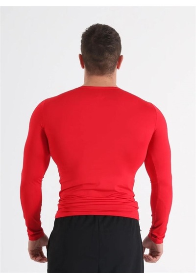 Diadora Soloben - Erkek Kırmızı Uzun Kollu Spor T-Shirt - Tsrt-Zn