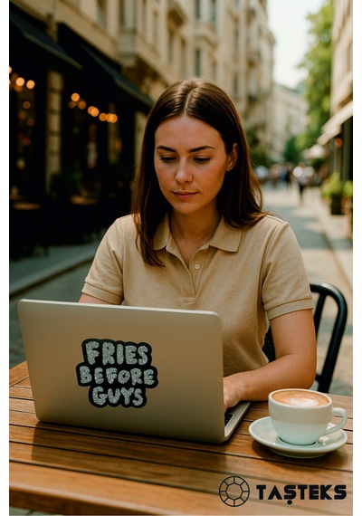 Taşlı Ütülenebilen Veya Sticker Olarak Kullanılabilen 'fries Before Guys' Yazı Modeli