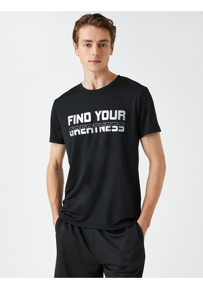 Koton Spor Tişört Slogan Baskılı Bisiklet Yaka Kısa Kollu Siyah 3Sam10085Nk 3Sam10085Nk999 Siyah Koton Spor Tişört Slogan Baskılı Bisiklet Yaka Kısa Kollu Siyah 3Sam10085Nk 3Sam10085Nk999 Siyah