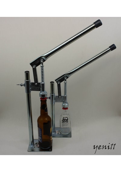 Büyük Boy Gazoz Soda Kapağı Kapatma Makinesi 100 Kapak Gümüş